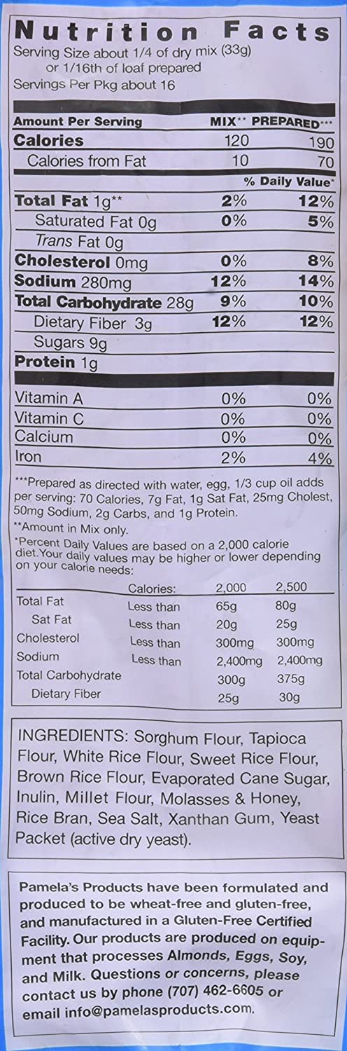 Pamela's Amazing Bread Mix Gluten Free (6 Pack)